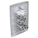 2 Interruptores Simples Soft + 1 Tomada 2P+T 10A/250Vca Engate Convencional com placa Petra (39842)