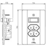 Tomada Dupla Conjugada 2P+T 10A/250Vca + 1 Interruptor Paralelo Engate Soft Com Placa Milleniun (39854)