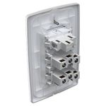 1 Interruptor Simples Soft + 2 Tomadas 2P+T 10A/250Vca Engate Convencional com placa Petra (39922)