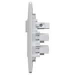 1 Interruptor Simples Soft + 2 Tomadas 2P+T 10A/250Vca Engate Convencional com placa Petra (39922)