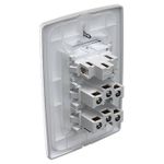 1 Interruptor Paralelo Soft + 2 Tomadas 2P+T 20A/250Vca Engate Convencional com placa Petra (39925)