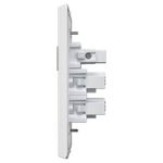 1 Interruptor Simples Soft + 2 Tomada 2P+T 10A/250Vca Engate Rápido com placa Rapid Branca (39926)