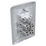1 Interruptor Simples Soft + 2 Tomada 2P+T 10A/250Vca Engate Rápido com placa Rapid Branca (39926)