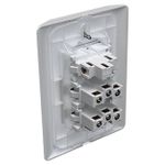 1 Interruptor Paralelo Soft + 2 Tomada 2P+T 10A/250Vca Engate Rápido com placa Rapid Branca (39927)