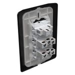 1 Interruptor Simples Soft + 2 Tomada 2P+T 10A/250Vca Engate Rápido com placa Rapid Preta (39930)
