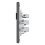 1 Interruptor Paralelo Soft + 2 Tomada 2P+T 20A/250Vca Engate Rápido com placa Rapid Preta (39933)