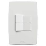 2 Interruptores Simples Soft 10A/250V~ com placa Mec-Plus (81165)