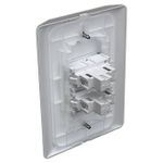 2 Interruptores Simples Soft 10A/250Vca Engate Convencional com placa Prisma (84059) - Linha Prisma