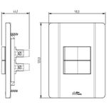 2 Interruptores Simples Soft 10A/250Vca Engate Convencional com placa Prisma (84059) - Linha Prisma