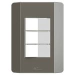 3 Interruptores Paralelo Soft 10A/250Vca Engate Convencional com placa Prisma (84063)