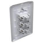 3 Interruptores Paralelo Soft 10A/250Vca Engate Convencional com placa Prisma (84063)