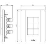 3 Interruptores Paralelo Soft 10A/250Vca Engate Convencional com placa Prisma (84063)