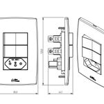 2 Interruptor Simples Soft + 1 Tomadas 2P+T 10A/250Vca Engate Convencional com placa Mec-Plus (39831)