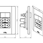 1 Interruptor Paralelo Soft + 2 Tomada 2P+T 20A/250Vca Engate Rápido com placa Rapid Preta (39933)