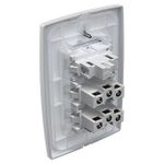 1 Interruptor Simples Soft + 2 Tomadas 2P+T 10A/250Vca Engate Convencional com placa Mec-Plus (39938)