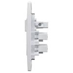 1 Interruptor Simples Soft + 2 Tomadas 2P+T 10A/250Vca Engate Convencional com placa Mec-Plus (39938)