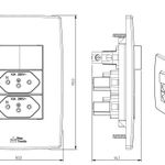 1 Interruptor Simples Soft + 2 Tomadas 2P+T 10A/250Vca Engate Convencional com placa Mec-Plus (39938)