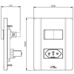 1 Interruptor Paralelo 10A Engate Soft+ 1 Tomada 2P+T 20A, 250Vca com placa Rapid Branca (39800)