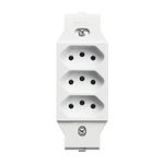 Módulo Tomada Tripla Conjugada 2P+T 10A/250Vca sem placa (39863)