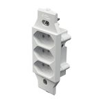 Módulo Tomada Tripla Conjugada 2P+T 10A/250Vca sem placa (39863)