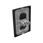 Conjunto 1 Tomada 2P+T 10A/250Vca Engate Convencional com placa Horizontal ON Black (49003)
