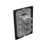 Conjunto 3 Tomadas 2P+T 20A, 250Vca Preta Engate Convencional com placa ON Black (49010)