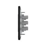 Conjunto 3 Tomadas 2P+T 20A, 250Vca Preta Engate Convencional com placa ON Black (49010)