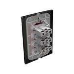 Conjunto 3 Tomadas 2P+T 20A, 250Vca Vermelha Engate Convencional com placa ON Black (49008)