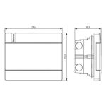 Caixa Vision Black de Embutir para 12 Disjuntores DIN ou 8 Disjuntores NEMA (VD12BP)