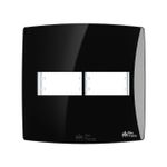 Placa 4X4 para 2 Módulos Distanciados com placa Petra Black (82230)