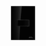 Conjunto 1 Interruptor Simples Soft 10A/250Vca com placa Horizontal ON Black (81276H)