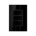 Conjunto 2 Interruptores Simples Soft + 1 Interruptor Paralelo Soft 10A/250Vca com placa Linha Click Black (81446)