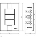 Conjunto 3 Interruptores  Paralelo Soft 10A/250Vca com placa Linha Click Branca (81415)
