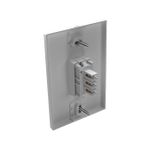 Conjunto 1 Pulsador Campainha 10A/250Vca Engate Convencional com placa Vertical Linha Click Branca (81400V)