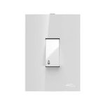 Conjunto 1 Pulsador Campainha 10A/250Vca Engate Convencional com placa Vertical Linha Click Branca (81400V)