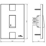 Conjunto 1 Pulsador Campainha 10A/250Vca Engate Convencional com placa Vertical Linha Click Branca (81400V)