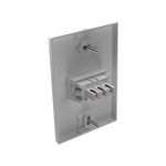 Conjunto 1 Pulsador Minuteira 10A/250Vca Engate Convencional com placa Horizontal Linha Click Branca (81402H)
