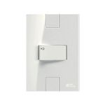 Conjunto 1 Pulsador Minuteira 10A/250Vca Engate Convencional com placa Horizontal Linha Click Branca (81402H)