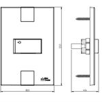 Conjunto 1 Pulsador Minuteira 10A/250Vca Engate Convencional com placa Horizontal Linha Click Branca (81402H)