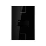 Conjunto 1 Pulsador Minuteira 10A/250Vca Engate Convencional com placa Horizontal Linha Click Black (81431H)