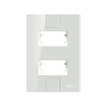 Placa 4X2 para 2 Módulos Distanciados Linha Click Branca (82242)
