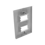 Placa 4X2 para 2 Módulos Distanciados Linha Click Branca (82242)