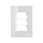 Placa 4X2 para 3 Módulos Linha Click Branca (82243)