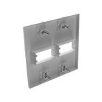 Placa 4X4 para 2 Módulos Distanciados Linha Click Branca (82245)