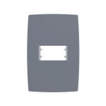 Placa 4X2 para 1 Módulo Horizontal Mec-Plus Cinza (82260)