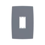 Placa 4X2 para 1 Módulo Vertical Mec-Plus Cinza (82261)