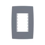 Placa 4X2 para 3 Módulos Mec-Plus Cinza (82263)