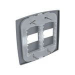 Placa 4X4 para 2 Módulos Mec-Plus Cinza (82266)