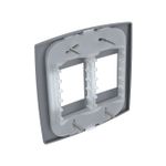 Placa 4X4 para 4 Módulos Mec-Plus Cinza (82267)