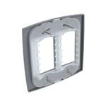 Placa 4X4 para 6 Módulos Mec-Plus Cinza (82268)